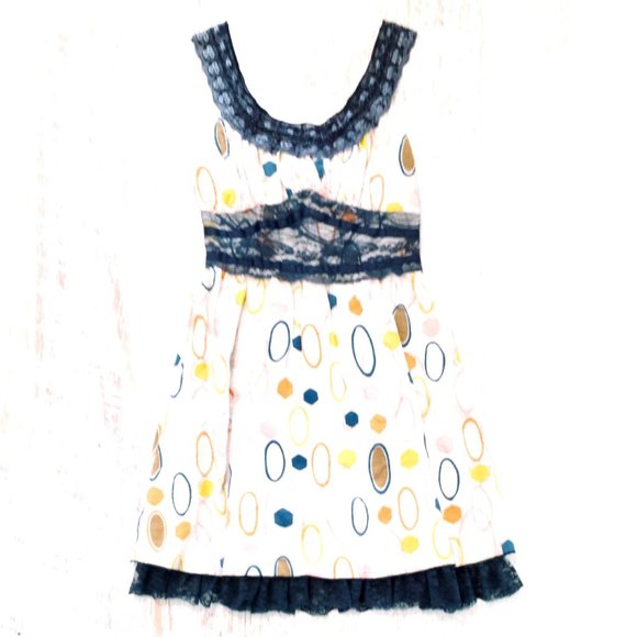 NWOT Y Apparel Retro Silk Lace Dress - Picture 1 of 5